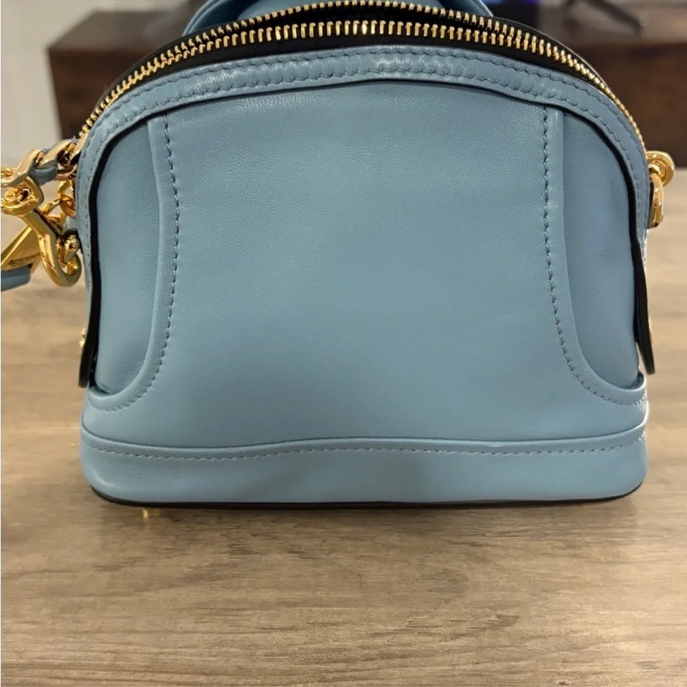 Moschino Blue Mini Biker Jacket Bag - Picture 9 of 11